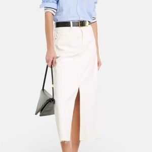 Frame Midaxi denim midi skirt in Ecru sz 27